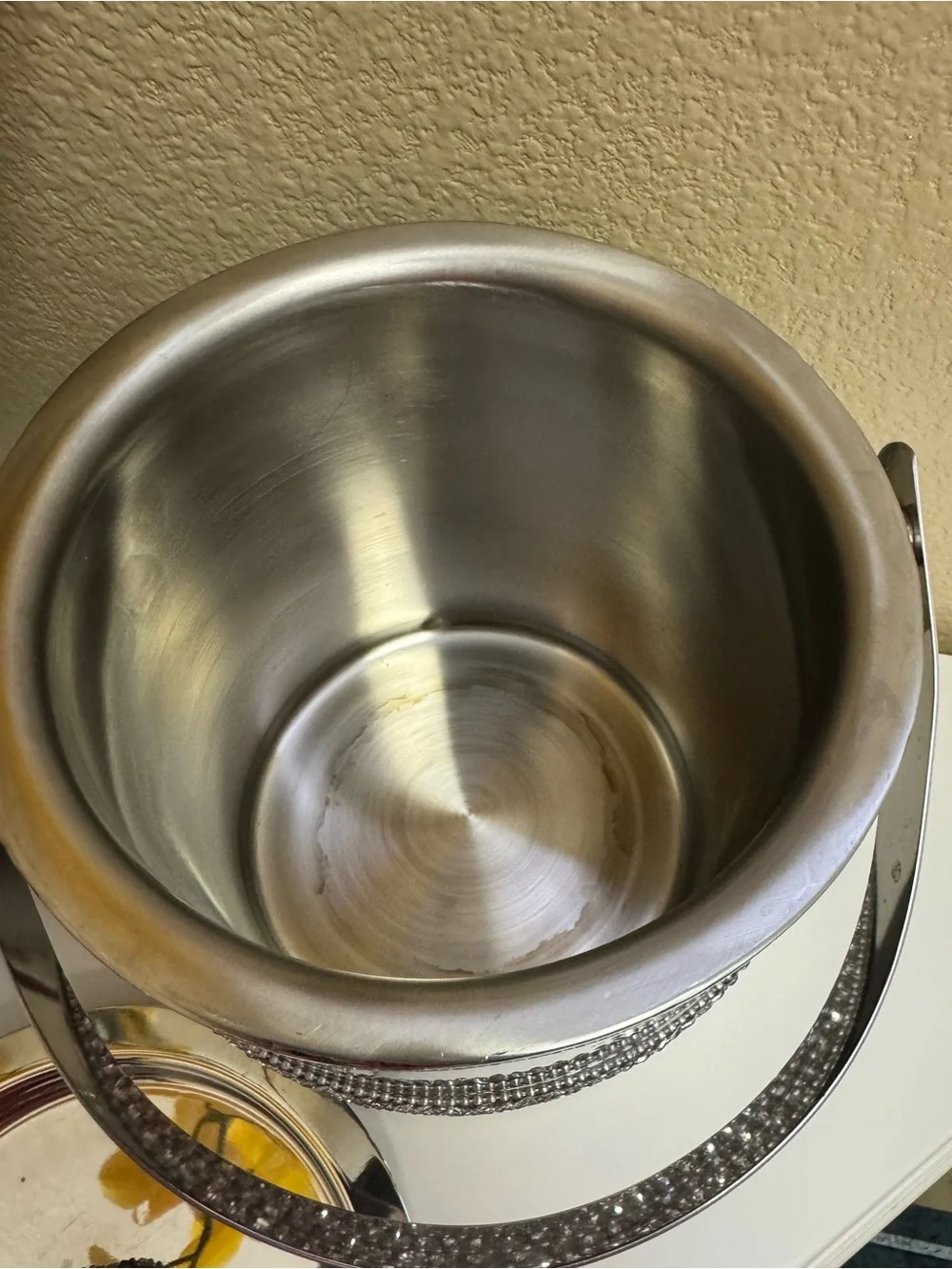 Elegant Rhinestone Embellished Ice Bucket by Barware Collection